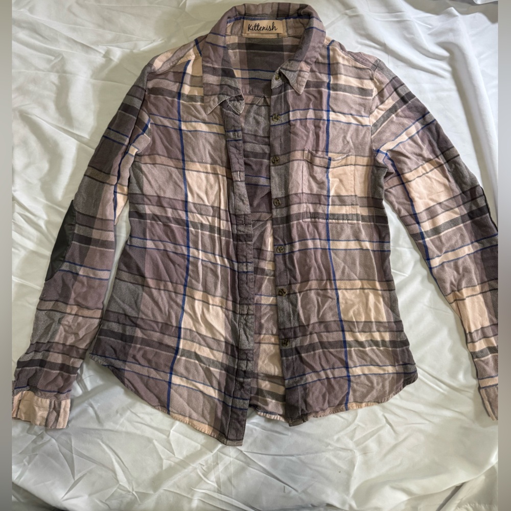 Kittenish plaid button up